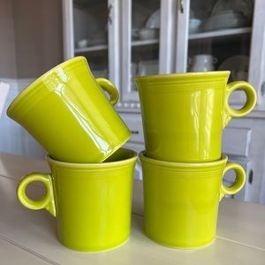 Fiestaware 4 piece set of coffee mugs - green